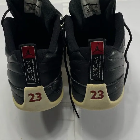 NIKE Air Jordan 12 Retro Low 308317– 004 Playoff Black White Red Men’s 11