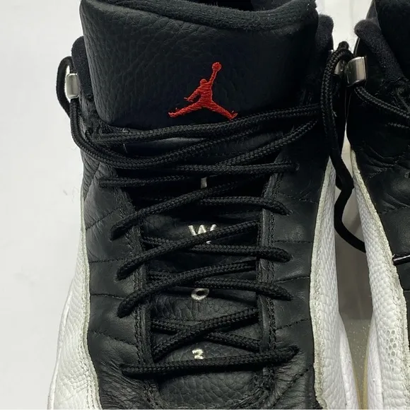 NIKE Air Jordan 12 Retro Low 308317– 004 Playoff Black White Red Men’s 11