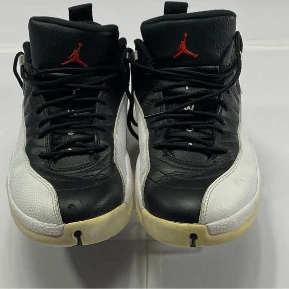 NIKE Air Jordan 12 Retro Low 308317– 004 Playoff Black White Red Men’s 11