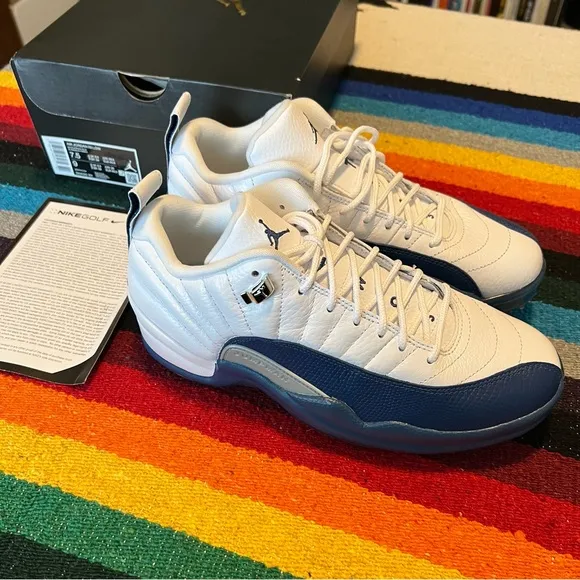 Nike Air Jordan 12 XII Low Golf Shoes French Blue Size 7.5 men’s NIB NWT