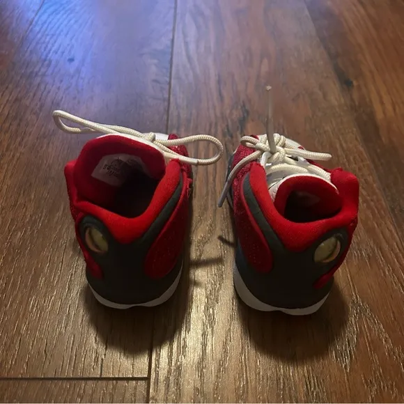 Nike Air Jordan 13 Retro TD Red Flint White  Toddler Kids Shoes 4C