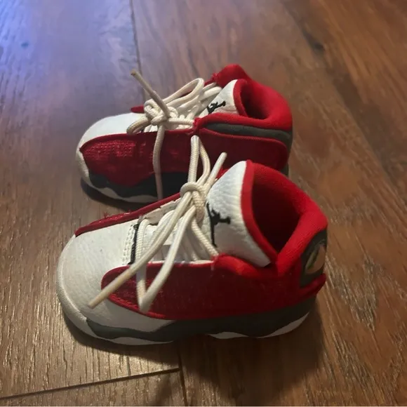 Nike Air Jordan 13 Retro TD Red Flint White  Toddler Kids Shoes 4C