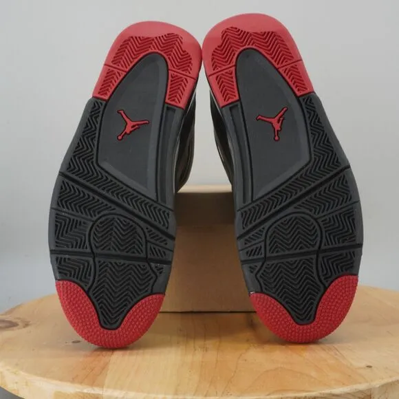 Nike Air Jordan 4 RM Mens Size 11 Shoes Bred Black Anthracite Red Sneakers Low