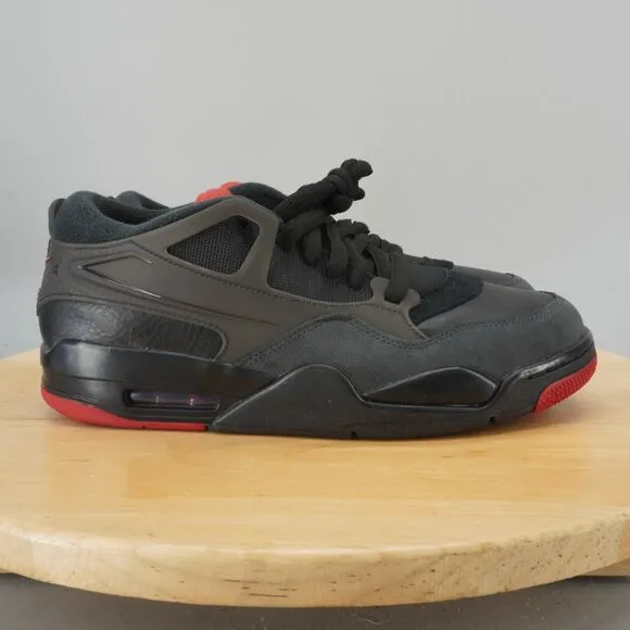 Nike Air Jordan 4 RM Mens Size 11 Shoes Bred Black Anthracite Red Sneakers Low