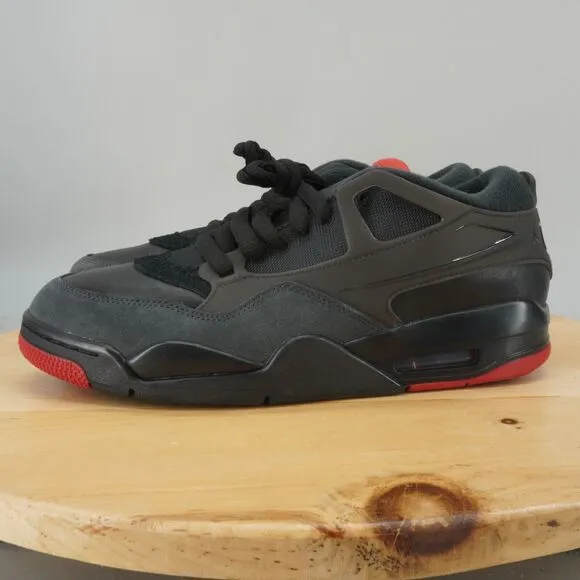 Nike Air Jordan 4 RM Mens Size 11 Shoes Bred Black Anthracite Red Sneakers Low