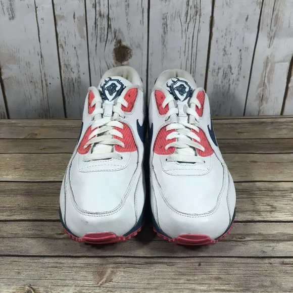 Nike Air Max 90 Supreme Shoes Womens Size 11 Athletic 314455-141 Leather White