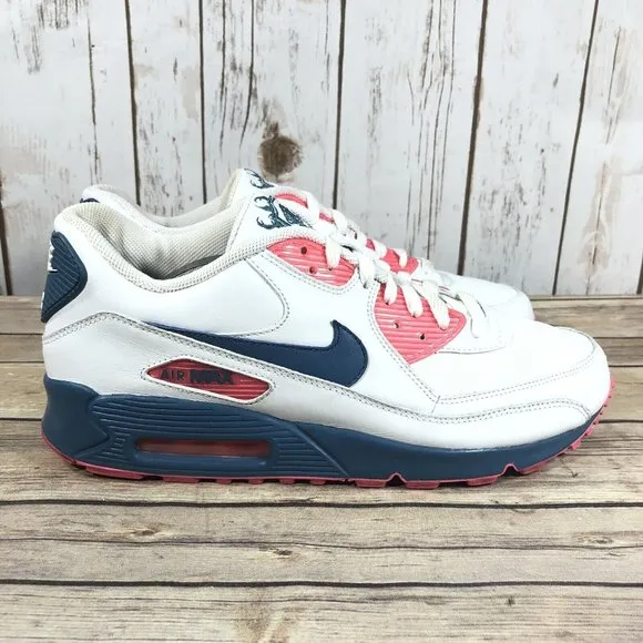 Nike Air Max 90 Supreme Shoes Womens Size 11 Athletic 314455-141 Leather White