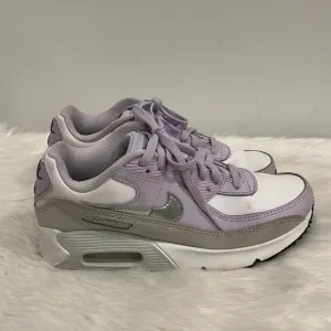 Nike Air Max 90s Style LTR Shoes Lavender White Leather Sneakers Shoes Size 4.5Y