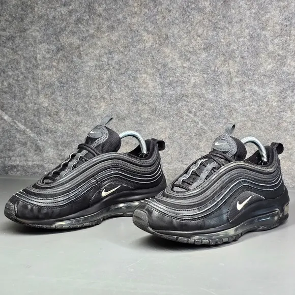 Nike Air Max 97 GS Triple Black Anthracite Size 4Y 921522 011