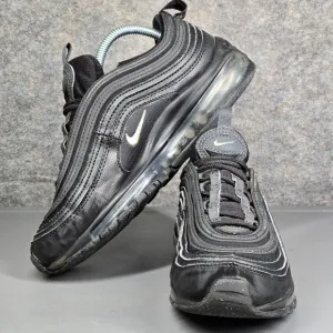 Nike Air Max 97 GS Triple Black Anthracite Size 4Y 921522 011