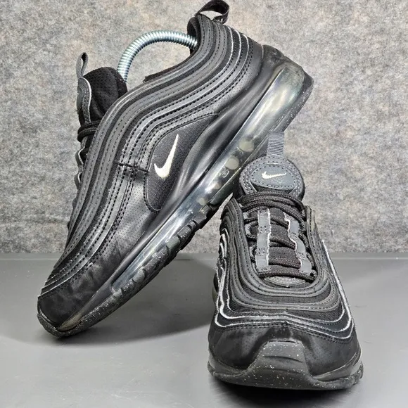 Nike Air Max 97 GS Triple Black Anthracite Size 4Y 921522 011