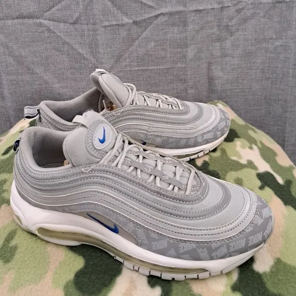 Nike Air Max 97 Wolf Grey Low Top Reflective Running Shoes BQ3165-001 SZ 8