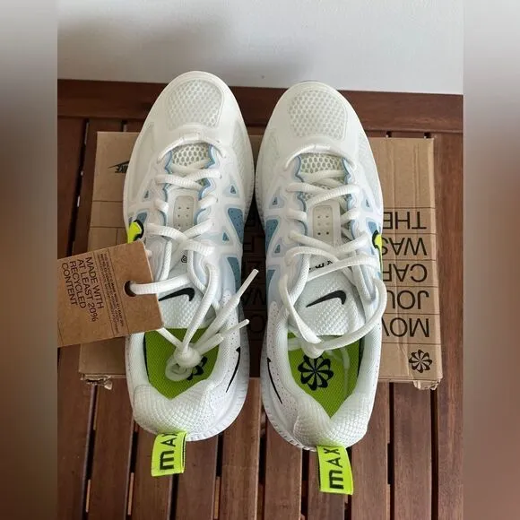 Nike Air Max Genome(GS) WHITE BLUE YELLOW Women 8.5/Big Kid 7Y(CZ4652-101)