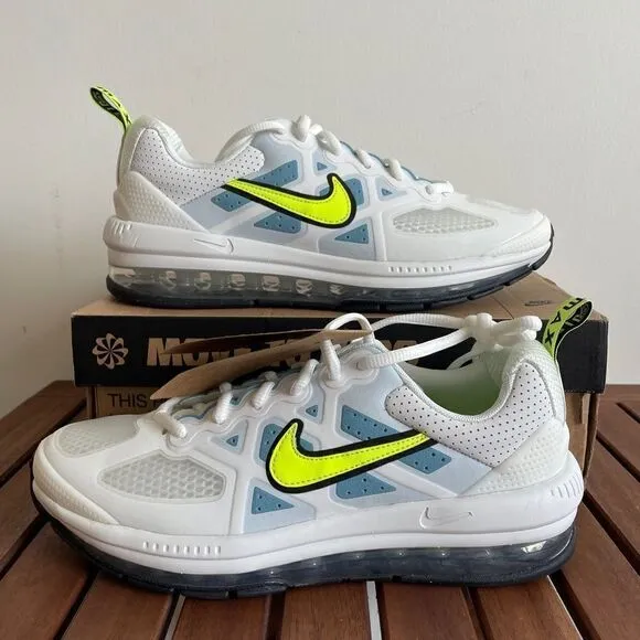 Nike Air Max Genome(GS) WHITE BLUE YELLOW Women 8.5/Big Kid 7Y(CZ4652-101)