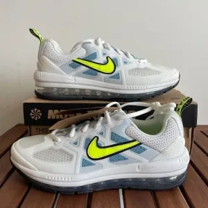 Nike Air Max Genome(GS) WHITE BLUE YELLOW Women 8.5/Big Kid 7Y(CZ4652-101)