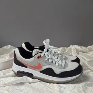 Nike Air Max Motif Sneakers - White and Black with Red Accents