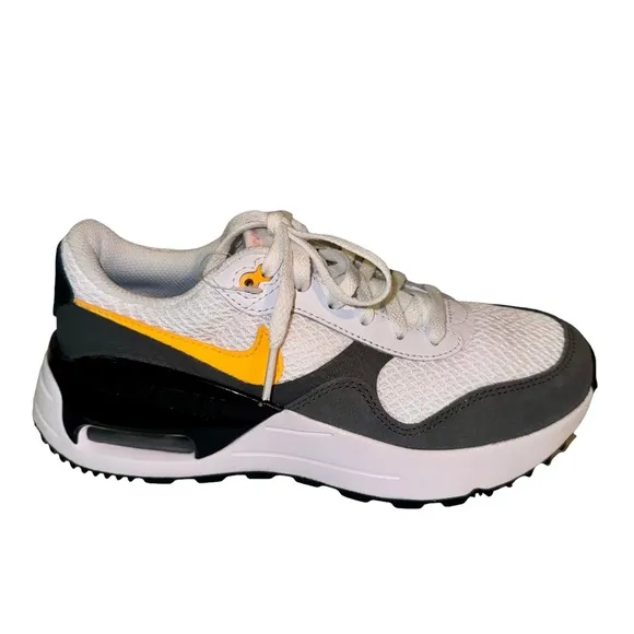 Nike Air Max SYSTM GS ' Kids Grey White Laser Orange' Nike Shoes Size 3.5Y