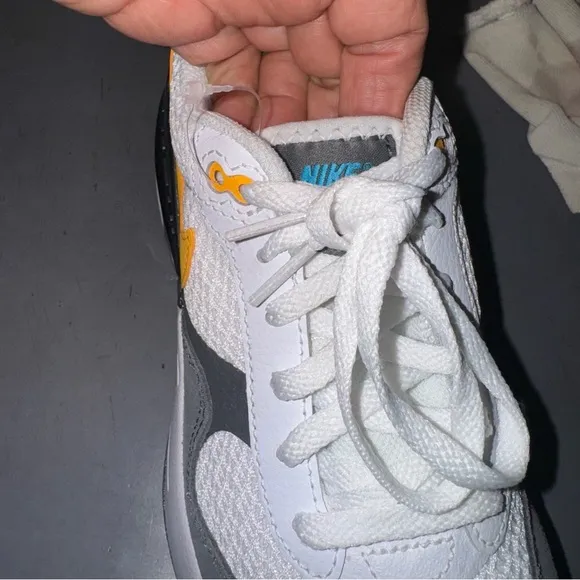Nike Air Max SYSTM GS ' Kids Grey White Laser Orange' Nike Shoes Size 3.5Y