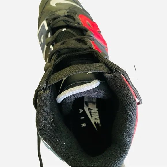 Nike Air More Uptempo Shoes 7 Youth Athletic Boys Basketball Black Red Blue New