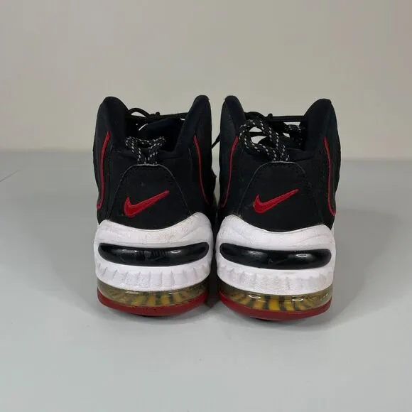 Nike Air Penny 2 Basketball Shoes Mens 11 Black Red Miami Heat 2015