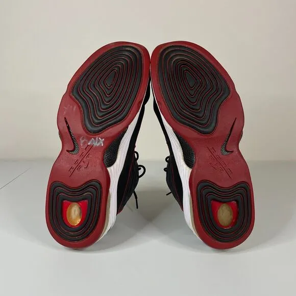 Nike Air Penny 2 Basketball Shoes Mens 11 Black Red Miami Heat 2015