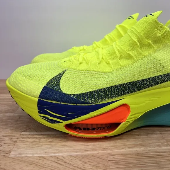 Nike Air Zoom Alphafly NEXT% 3 (Neon/Blue) Men's 15 Running Shoes
