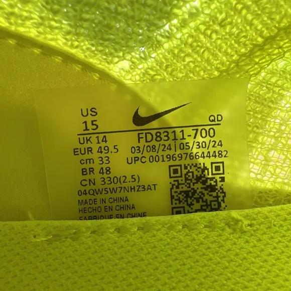 Nike Air Zoom Alphafly NEXT% 3 (Neon/Blue) Men's 15 Running Shoes