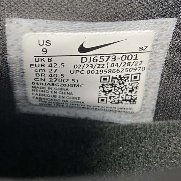 Nike Air Zoom Victory Tour 2 BOA Golf Shoes Mens 9 Black DJ6573-001