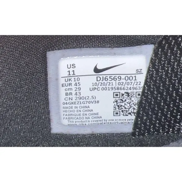 Nike Air Zoom Victory Tour 2 Mens Leather Golf Shoes Spikes Size 11 Black White