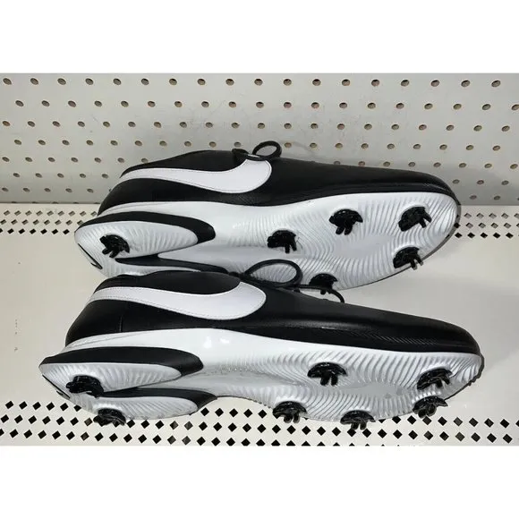 Nike Air Zoom Victory Tour 2 Mens Leather Golf Shoes Spikes Size 11 Black White