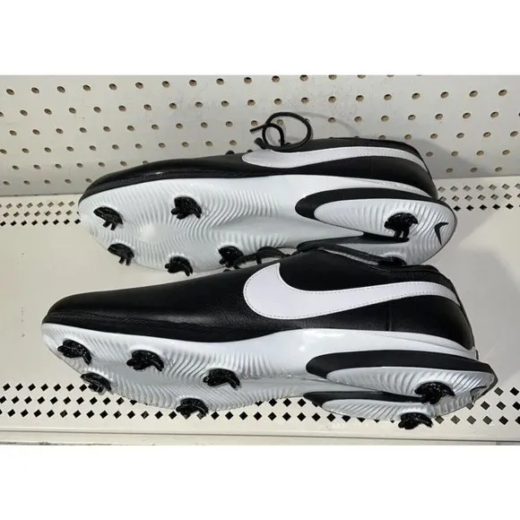 Nike Air Zoom Victory Tour 2 Mens Leather Golf Shoes Spikes Size 11 Black White