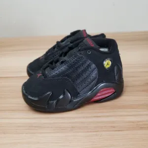 Nike Baby Air Jordan 14 Retro 312093-002 Black Leather Sneaker Shoes Size 4.5C
