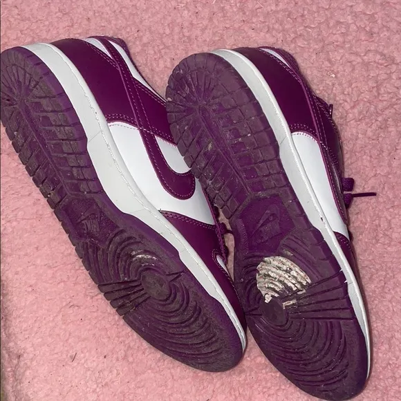 Nike big kids Purple and White dunks