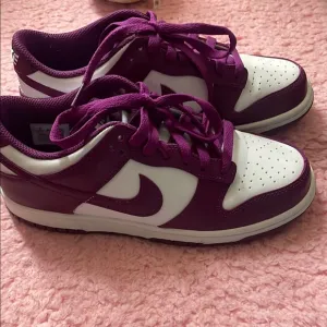 Nike big kids Purple and White dunks