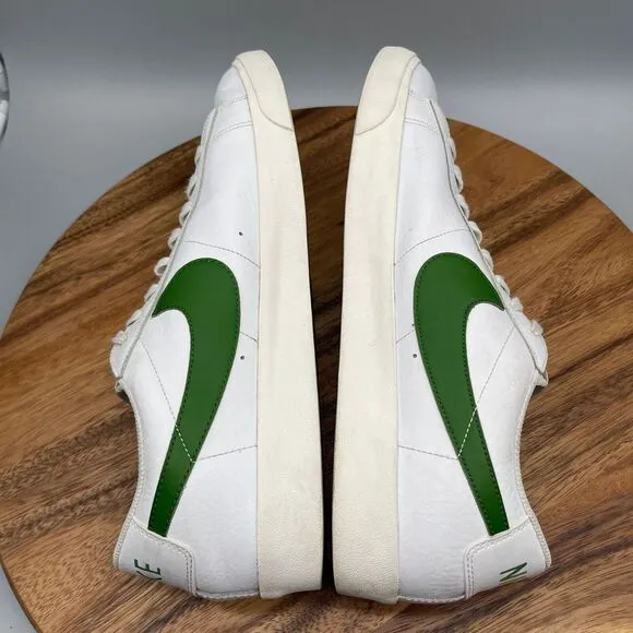 Nike Blazer Low Leather Shoes White Forest Green CI6377-108 Mens Size 14