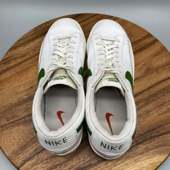 Nike Blazer Low Leather Shoes White Forest Green CI6377-108 Mens Size 14