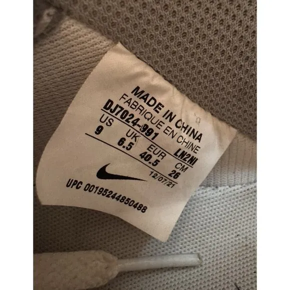 Nike By You Air Force 1 Low ID Womens Sz 9 White Gray Sneakers DJ7024-991 Shoes