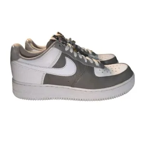 Nike By You Air Force 1 Low ID Womens Sz 9 White Gray Sneakers DJ7024-991 Shoes