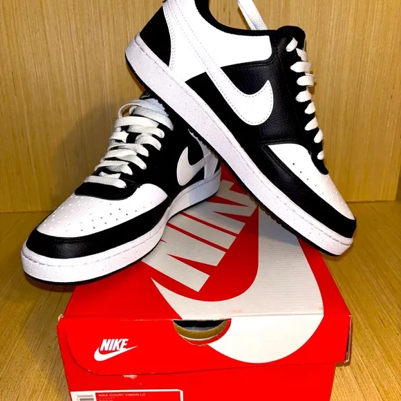 Nike Court Vision Low Men's Shoes - Black and White