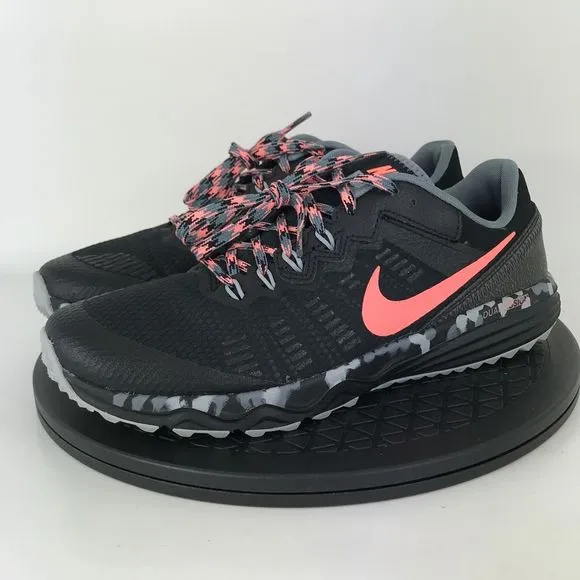 Nike Dual Fushion Trail 2 Black/Peach Running Shoes 819147-001 Women's Size 9