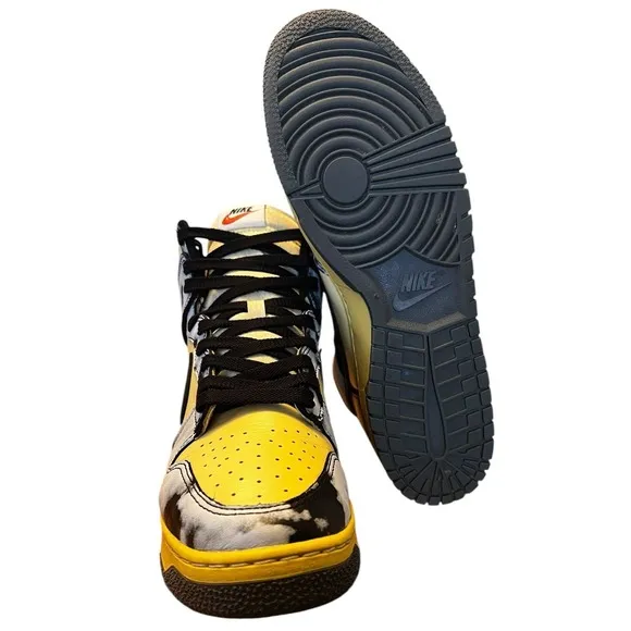 Nike Dunk Hi 1985 SP Black Acid Wash DD9404-700 Men's Size 10 US Shoes