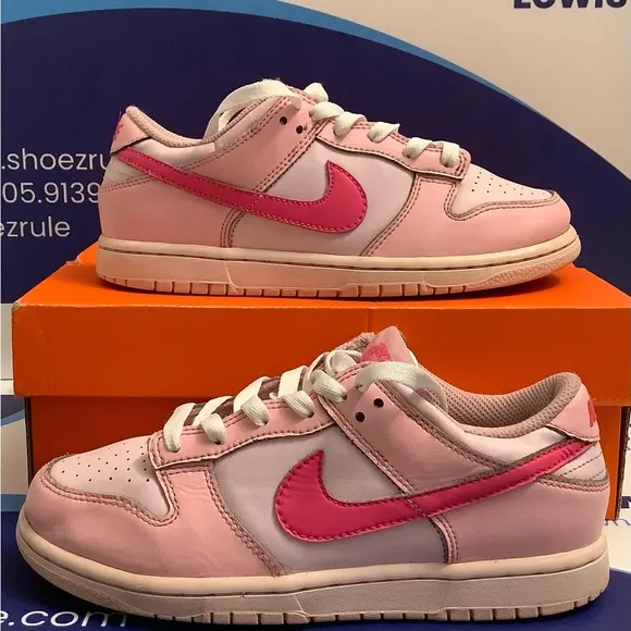 Nike Dunk Low Triple Pink Kids Size 3y