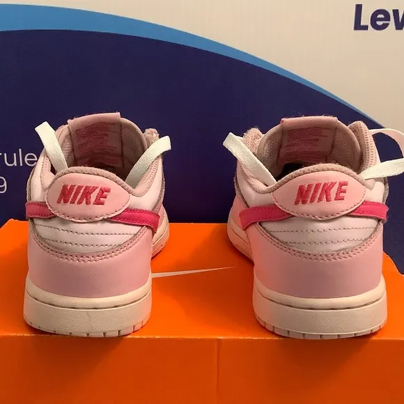 Nike Dunk Low Triple Pink Kids Size 3y