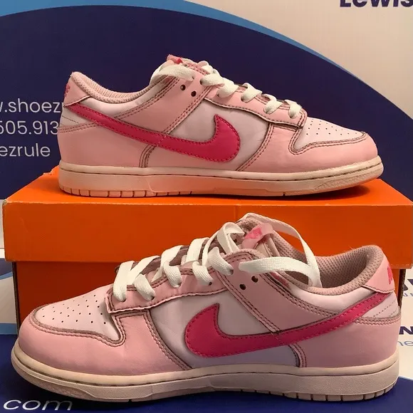 Nike Dunk Low Triple Pink Kids Size 3y