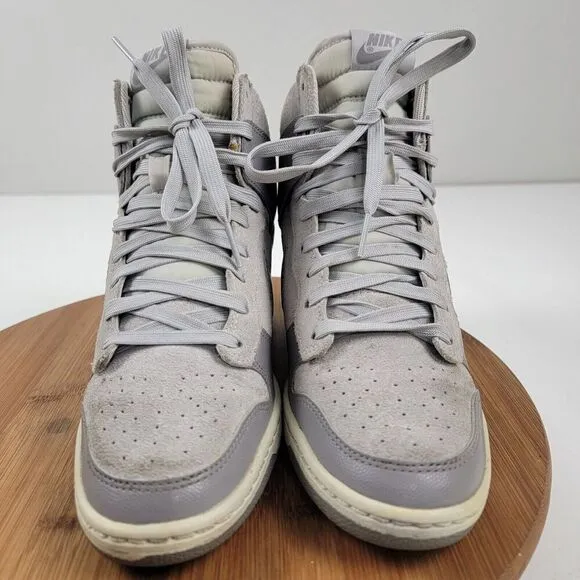 NIKE Dunk Sky High Hidden Wedge Heel Cannon Gray Shoes Women's US 7.5 528899-005