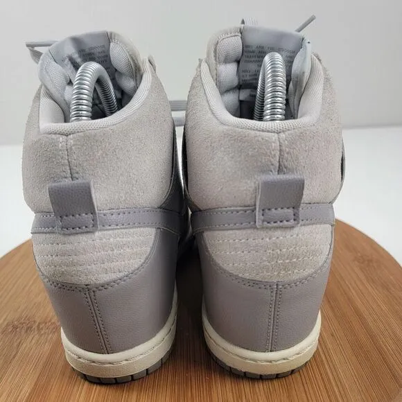 NIKE Dunk Sky High Hidden Wedge Heel Cannon Gray Shoes Women's US 7.5 528899-005