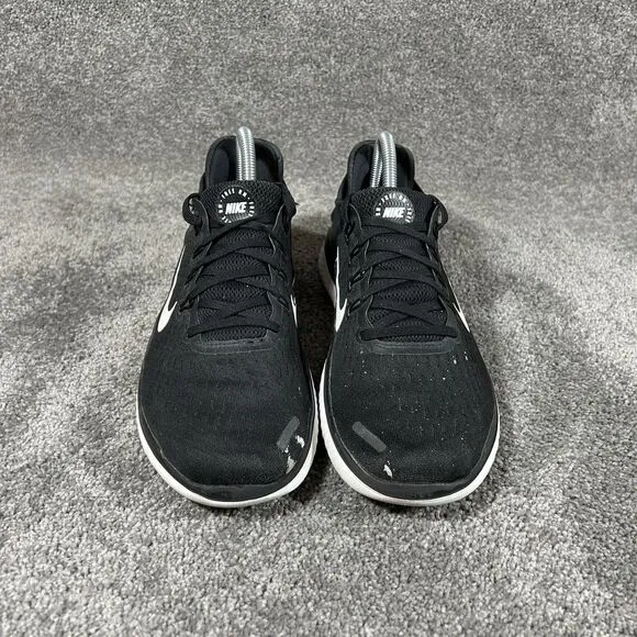 Nike Free RN 2018 Black White Athletic Running Shoes 942837 001 Womens Size 9