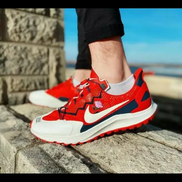 Nike Gyakusou X Zoom Pegasus AT Trail Running Shoes Red CD0383 Mens 4.5 NEW