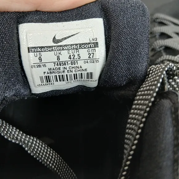 Nike Hyperdunk Black Flyknit High Top Basketball Sneakers with Zoom Air #1474