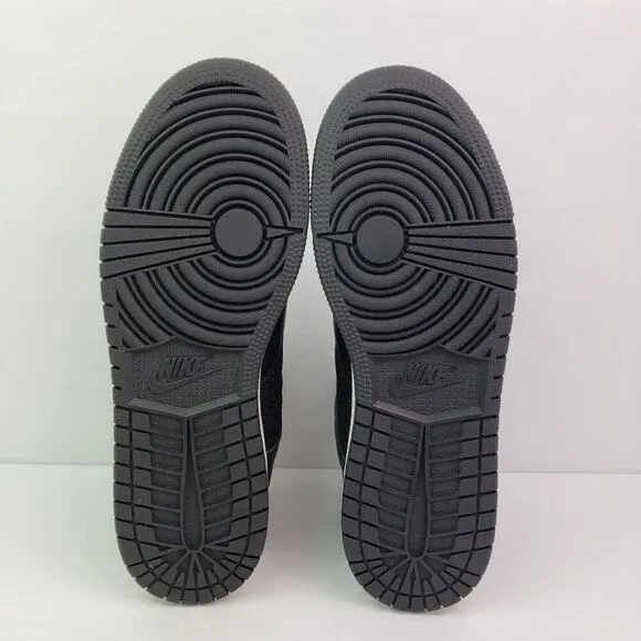 Nike Jordan 1 Flight 4 Prem BG Boys Sz 7Y Womens Sz 8.5 Black Pure Platinum Shoe